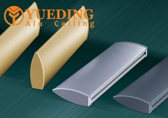 Top Ceiling Aluminum Round Tube Powder Coating Fireproof