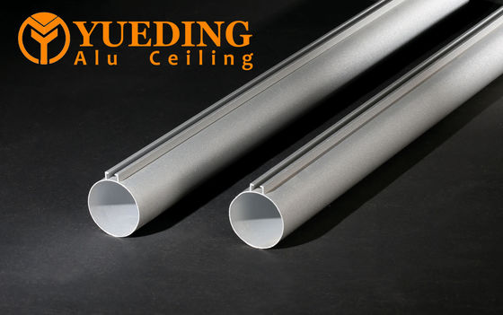 Top Ceiling Aluminum Round Tube Powder Coating Fireproof